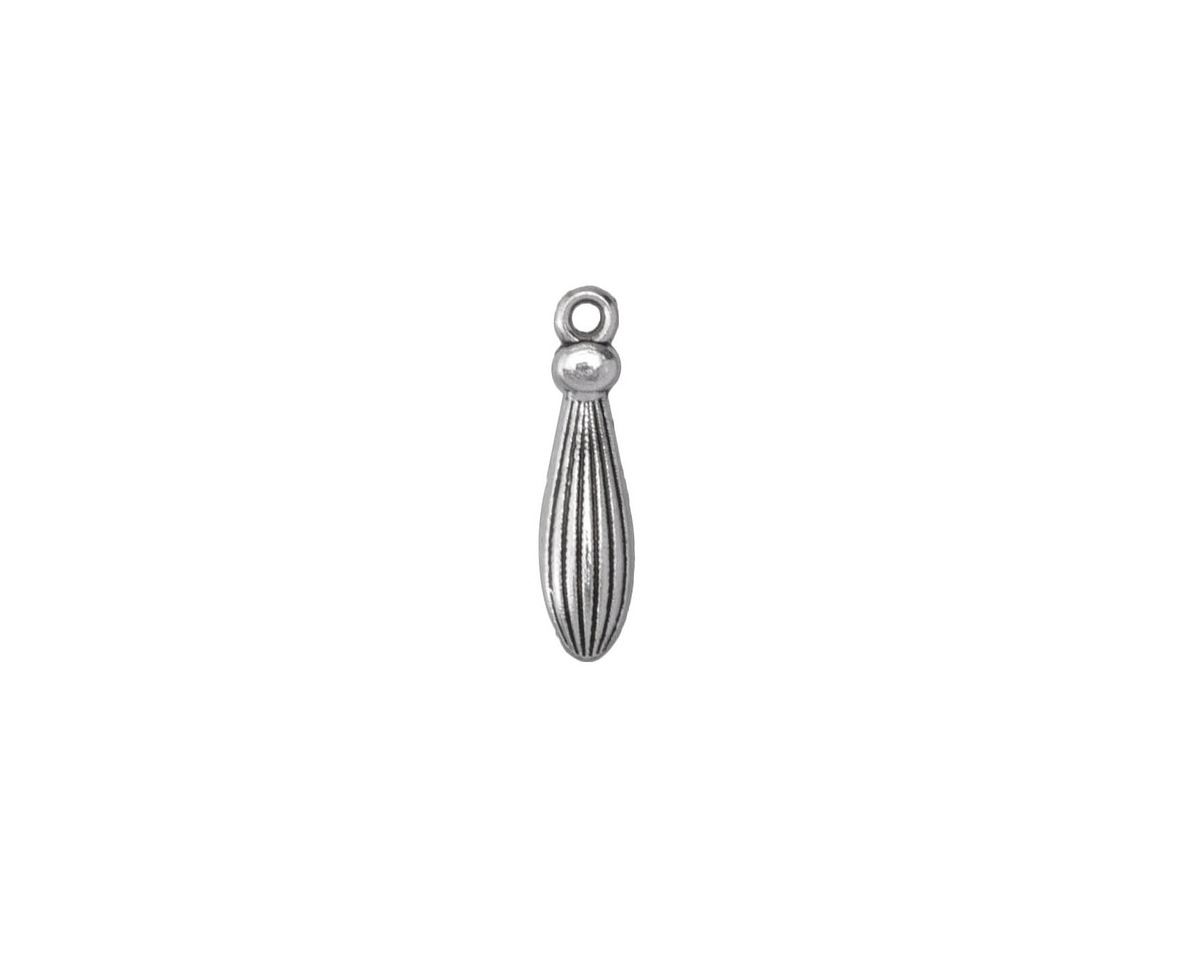 Zola Elements Antique Silver Finish Petal Drop Charm 5x20mm