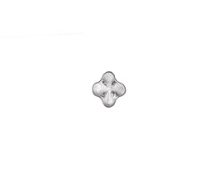 Zola Elements Antique Silver (plated) Quatrefoil 3mm Flat Cord Slide 8mm