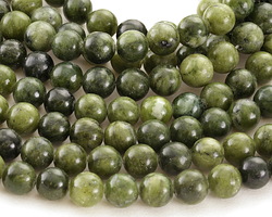Green Serpentine (dark) Round 10mm