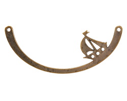 Mykonos Antique Brass (plated) Sail Boat Focal Link 70x20mm