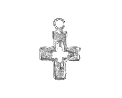 Mykonos Silver (plated) Medium Simple Cross 16x25mm