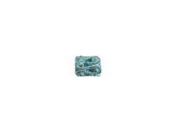 Mykonos Copper (plated) Patina Squiggle & Balls Barrel 7x6mm