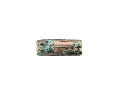 Mykonos Ceramic Iridescent Copper Patina Tube 17x6mm