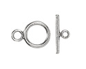 Mykonos Antique Silver (plated) Toggle Clasp 21x14mm, 21mm Bar