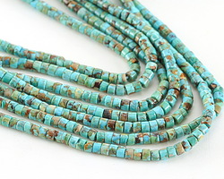 Hubei Turquoise (A) Heishi 2x3mm