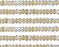 Czech Glass Matte Textured Light Black Diamond AB Fire Polished Rondelle 2.5x4mm