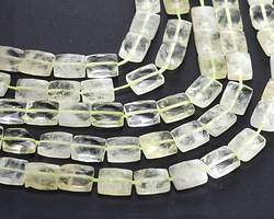 Lemon Quartz Microfaceted Rectangle 10x8mm