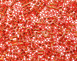 Miyuki Delica Silver Lined Flame Red (DBS0043) 15/0 Seed Bead