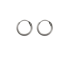 Antique Silver (plated) Endless Hoop Earwire 10mm