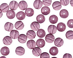 Czech Glass Light Amethyst Round 6mm