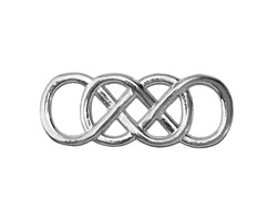 Antique Silver (plated) Celtic Knot Focal Link 32x12.5mm