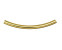 Gold (plated) Shallow Curve Noodle Bead 60x11mm