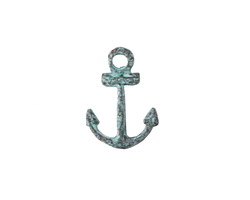 Mykonos Copper (plated) Patina Small Anchor Charm 13x19mm