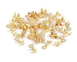 Gold (plated) Foldover Crimp End 8x2.5mm