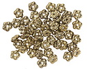 Czech Glass Antique Gold Bali Style Daisy Spacer 2x5mm