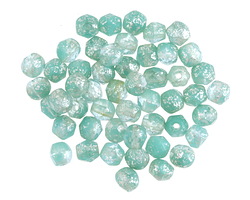 Czech Glass Wintergreen w/ Mercury Finish Fire Polished Round 4mm