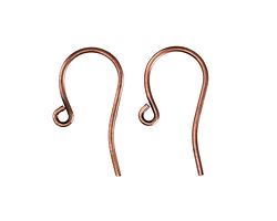 Antique Copper (plated) French Earwire 13x22mm (50 pieces)