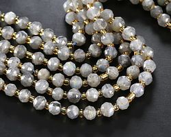 Labradorite (A) Microfaceted Rondelle 5x6mm