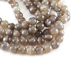 Gray Moonstone Round 8mm
