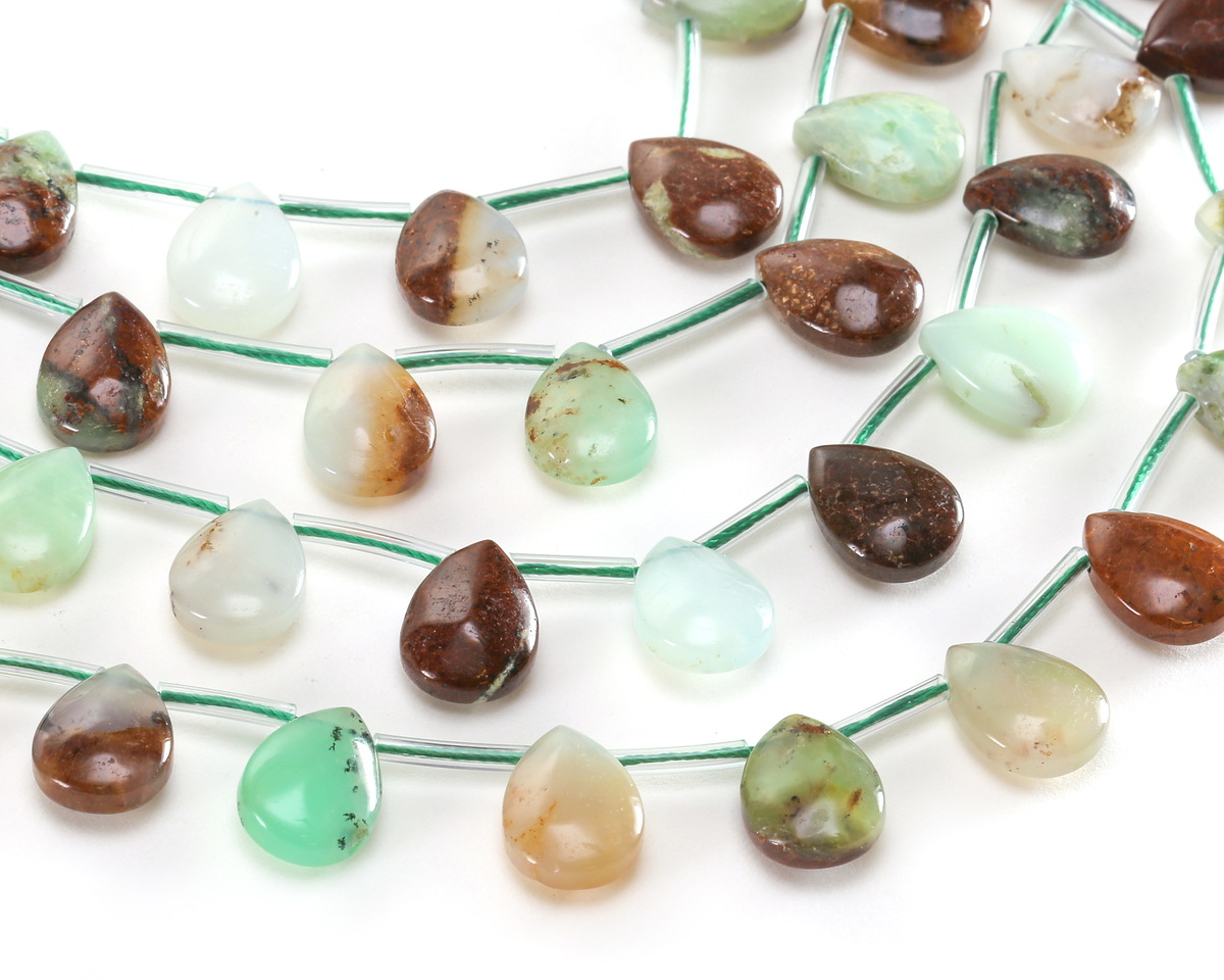 Australian Chrysoprase Puff Teardrop 10x14mm