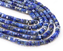 Lapis Microfaceted Heishi 3x6mm
