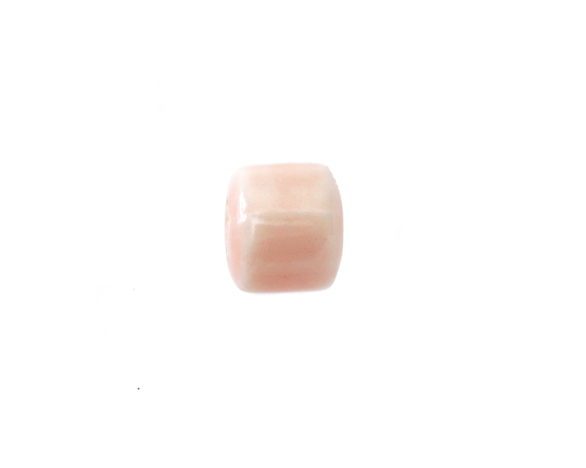 Light Rose Porcelain Barrel 9x10mm