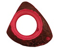 Tagua Nut Hot Pink Open Slice 33-45x24-36mm