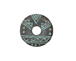Mykonos Copper (plated) Patina Tribal Etched Donut 20mm