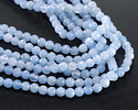 Aqua Agate Faceted Round 4mm