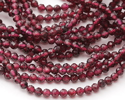 Garnet Faceted Round 3mm