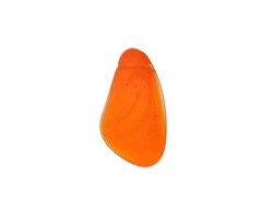 Tangerine Beach-Style Glass Side Drilled Freeform Drop 10-15x21-28mm