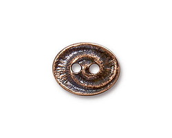 TierraCast Antique Copper (plated) Swirl Button 17.5x14mm