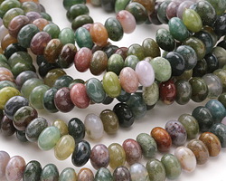 Fancy Jasper Rondelle 5x8-9mm