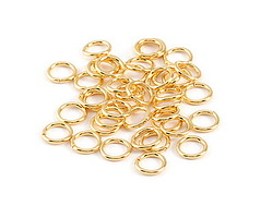 Gold (plated) Round Jump Ring 8mm, 16 gauge