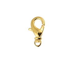 Gold (plated) Swivel Lobster Clasp 17x9mm