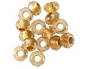 Czech Glass Smoky w/ Gold Lining Large Hole Fire Polished Rondelle 6x9mm