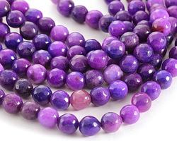 Purple Agate Faceted Round 8mm
