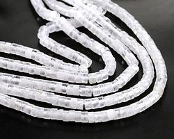 Rock Crystal Quartz Heishi 2x4mm