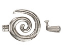 Mykonos Antique Silver (plated) Large Spiral Clasp 43mm