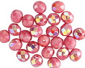 Czech Glass Desert Rose w/ AB Fire Polished Round 8mm