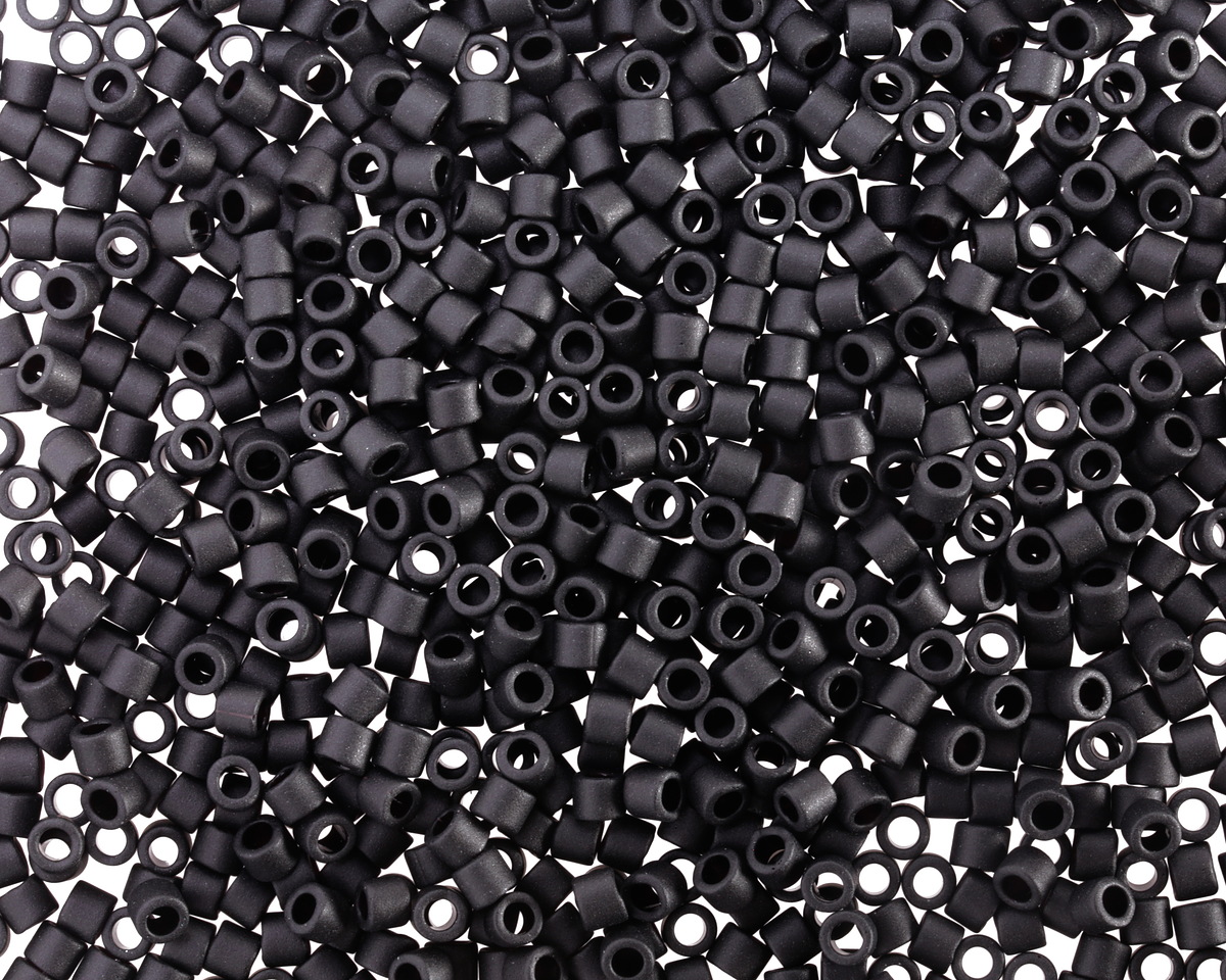 Miyuki Delica Matte Black (DBM0310) 10/0 Seed Bead