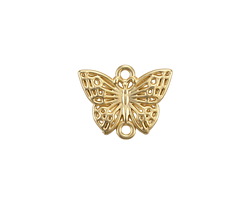 Satin Hamilton Gold (plated) Filigree Butterfly Focal Link 15x19mm