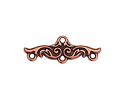 TierraCast Antique Copper (plated) Vignette Connector with 3 Loops 28x10mm