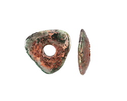 Mykonos Ceramic Iridescent Copper Patina Washer 16-19mm