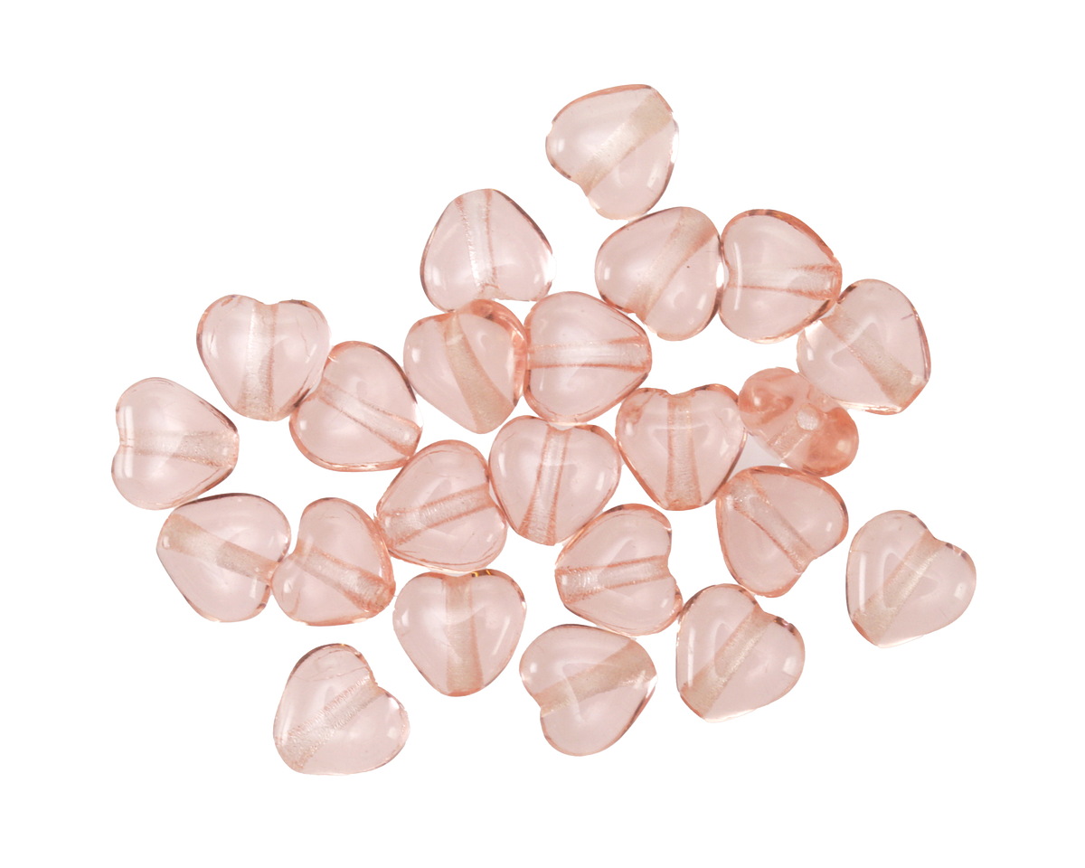 Czech Glass Rosaline Small Heart 6mm