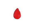 Cherry Red Beach-Style Glass Teardrop Focal 14x10mm