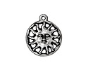 TierraCast Antique Silver (plated) Sunshine Charm 11x17mm