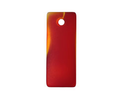 Cherry Red Beach-Style Glass Bottle Curve Rectangle 14x35mm