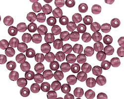 Czech Glass Amethyst Round 4mm