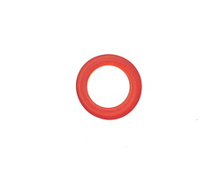 African Recycled Glass Matte Tomato Red Dogon Mini Ring 10-14mm